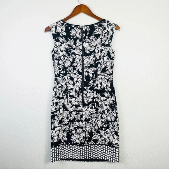Ann Taylor Sleeveless Sheath Dress Black & White Size 2P - Picture 5 of 8